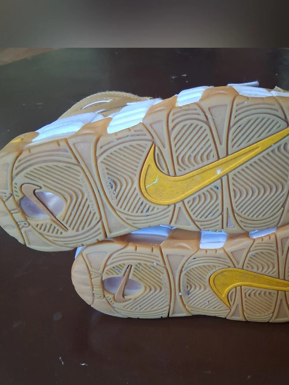 Nike Kids Tan and Yellow AIR Sneakers